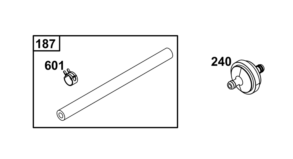 Fuel Supply Group Diagram and Parts List for 25V337-0055-F1 200000 - 399999 Briggs and Stratton Engine